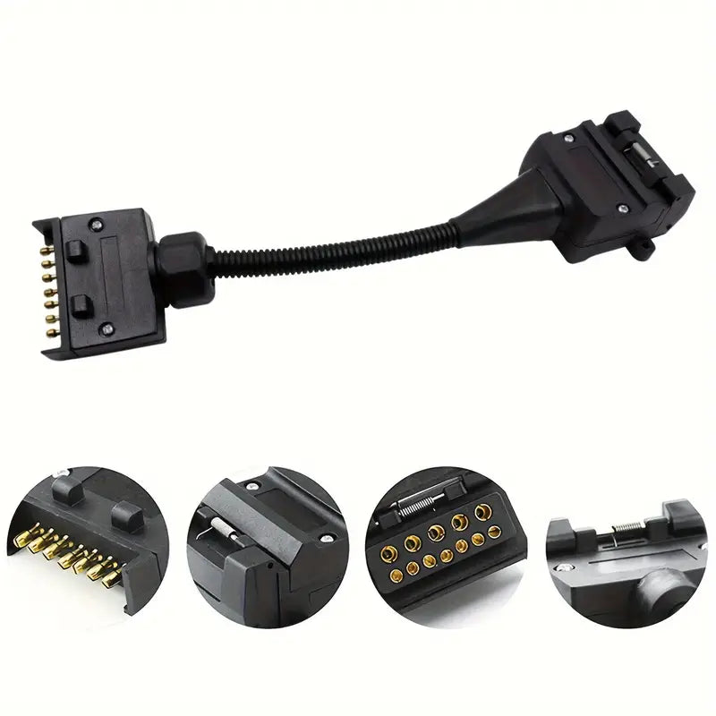 7 Pin Flat (male) To 12 Pin (Female) Trailer Adaptor