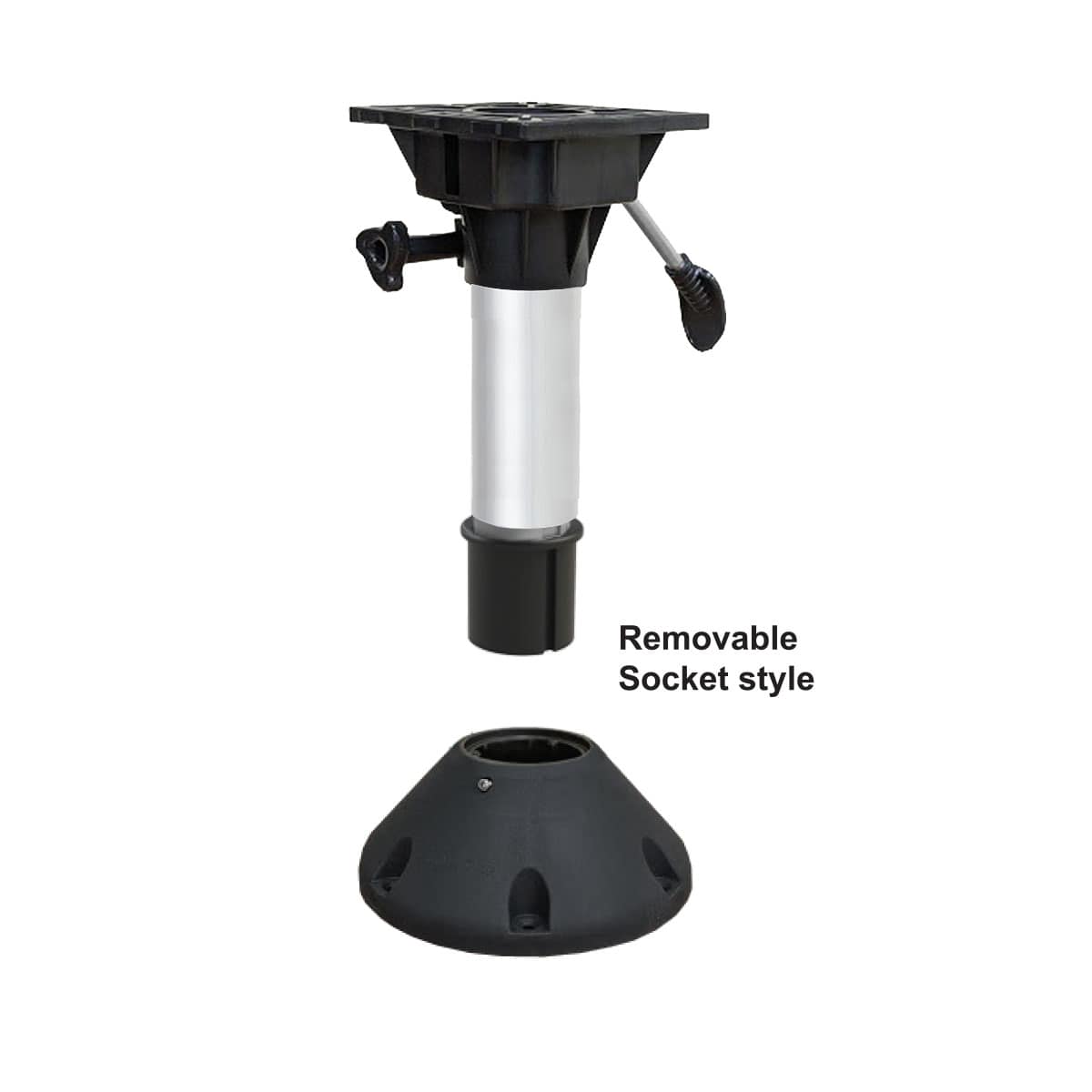 Waverider Removable Socket Seat Pedestal – Dome Base with Swivel Top