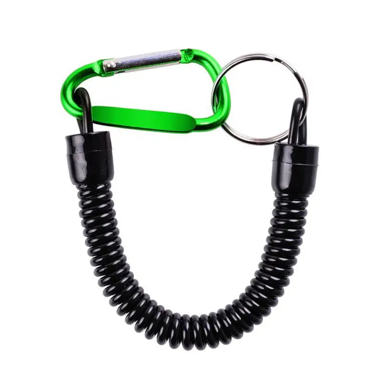Tether with Carabiner clip and split ring