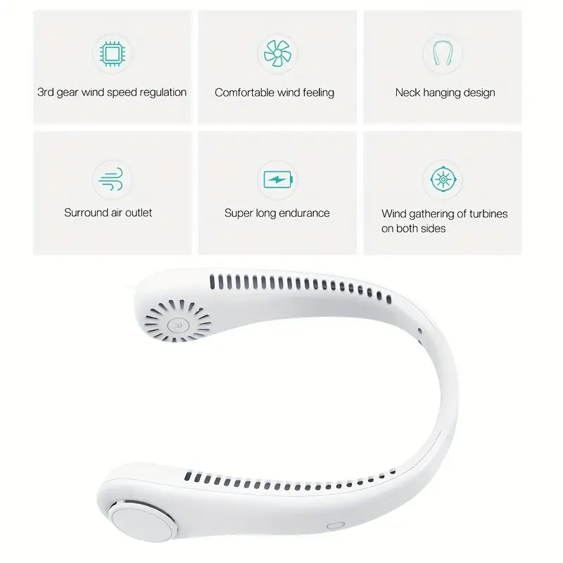 Rechargeable Portable Neck Fan