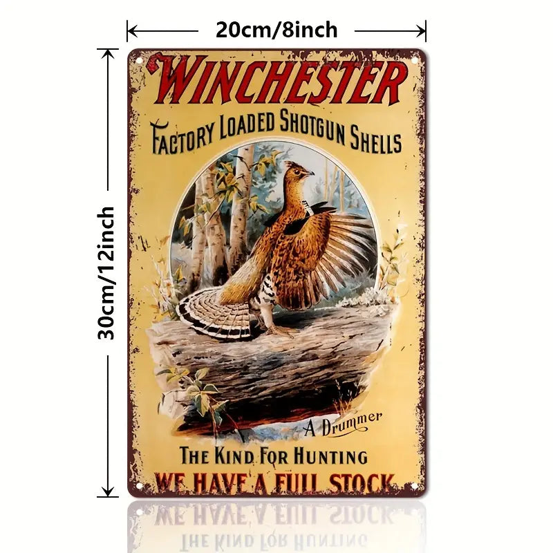 Winchester tin decorative sign