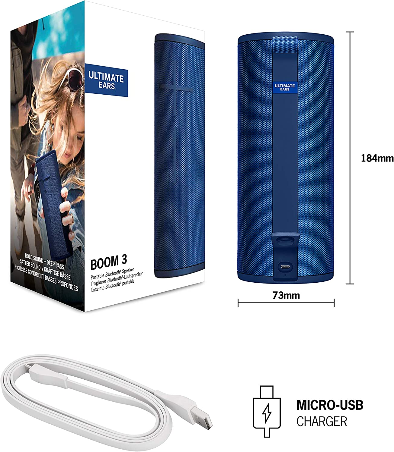 Ultimate Ears UE BOOM 3 Portable Bluetooth Speaker-Lagoon Blue