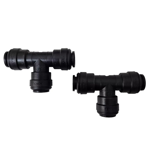 JOHN GUEST Speed Fit | 12mm Tee Connector - 2 Pack- Caravan Plumbing Fitting