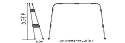 Boat Arch/Radar Arch Stainless Steel (MA 009)