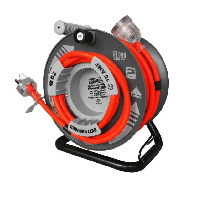 Caravan 15Amp 20 Metre lead on Reel