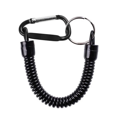 Tether with Carabiner clip and split ring