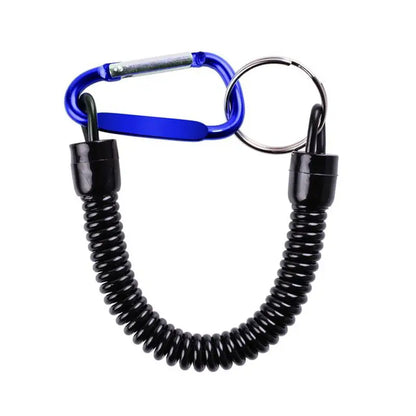 Tether with Carabiner clip and split ring