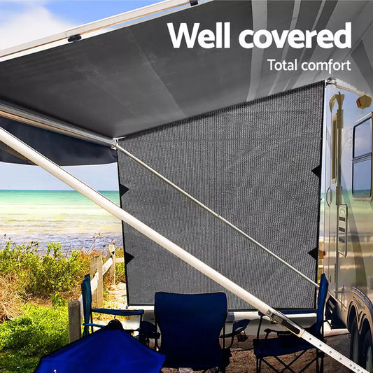 Pop Top End Privacy Screen 2.1m x 1.8m Sun Shade Pop Top end