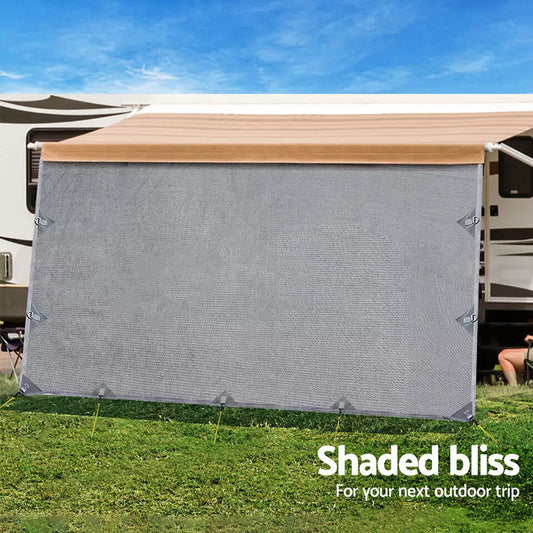 Caravan Privacy Screen 4.9m x 1.95m Side Sun Shade