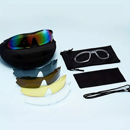 Shooting ,Sport Glasses with 5 changeable coloured lenses (Entry Level)