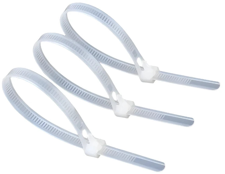 150mm white reusable zip tie 20pk