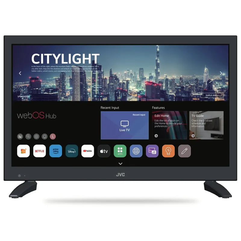 JVC 19inch HD LED 12volt smart TV, DVD, perfect for caravan, camper, camping
