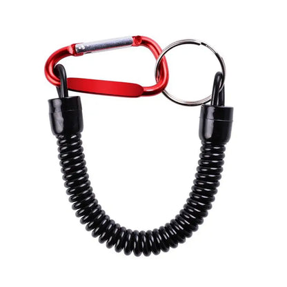 Tether with Carabiner clip and split ring