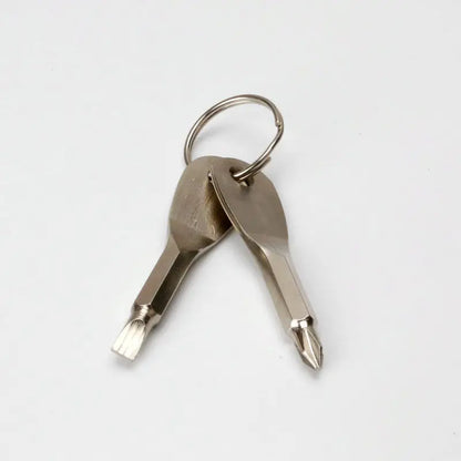 Portable Phillips & Slotted Screwdriver Key Ring Set