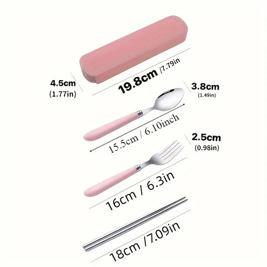 Travel Cutlery Set With Storage Box