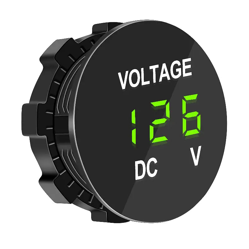 12V Voltmeter Panel Mount