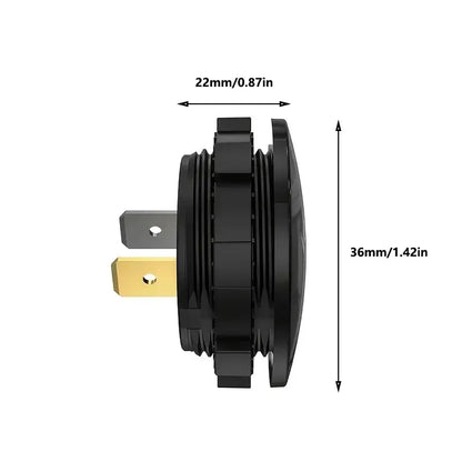 12V Voltmeter Panel Mount