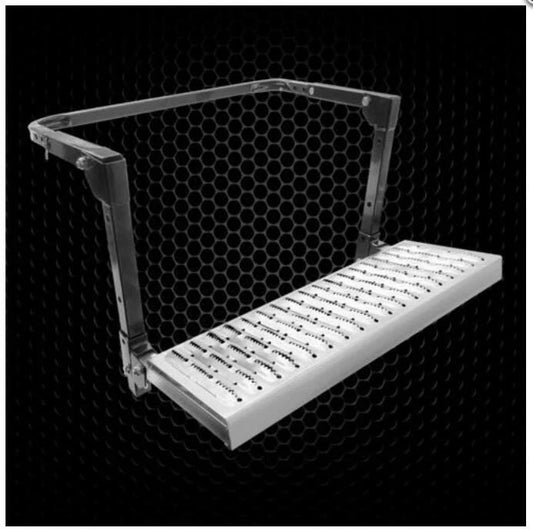 4WD Heavy Duty Folding Wheel Step with Adjustable Height, 200kg Max Capacity